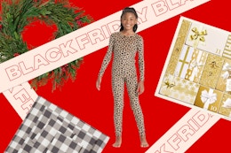 Magnolia wreath, Threshold sheets, Cat & Jack pajamas, Advent Calendar