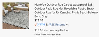 cart outdoor rug