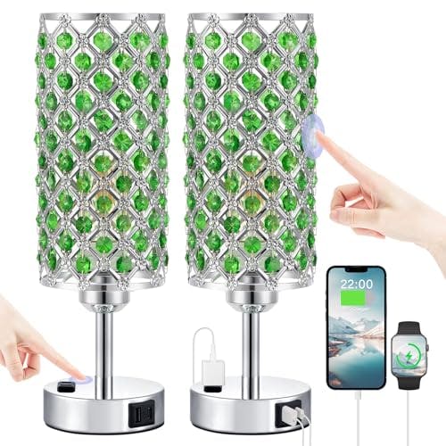 Crystal Table Lamp Set