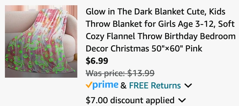 Glow in The Dark Throw Blanket