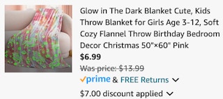 Glow in The Dark Throw Blanket