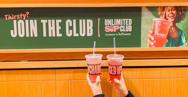 Panera Sip Club Subscription Freebies for New Users: Free Drinks & More card image