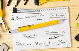 a yellow multi-tool pen 