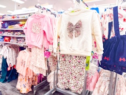 toddler character fleece sets sitting on a target shelf