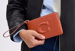 Coach Large Leather Wristlet