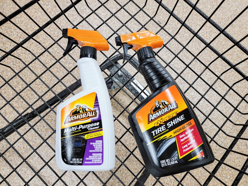 armor all car cleaning products in a cart