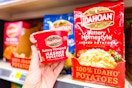 hand holding idahoan mashed potatoes at dollar general