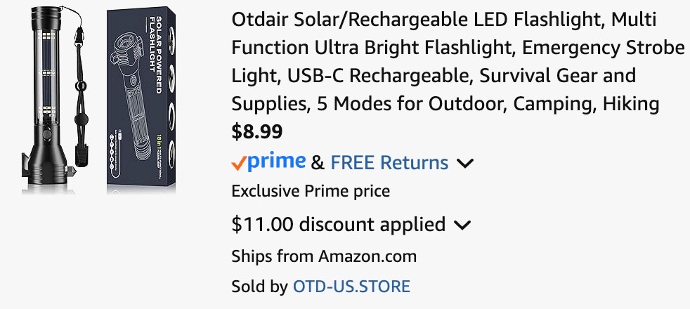 amazon-rechargeable-flashlight-cart