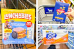 lunchables pasta toilet paper collage