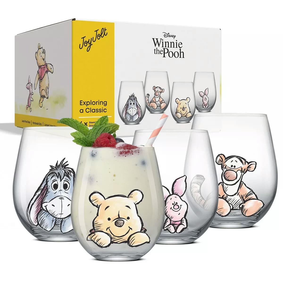 JoyJolt Winnie the Pooh Glass Set