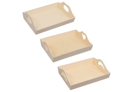 24 Crafter's Square Wooden Trays
