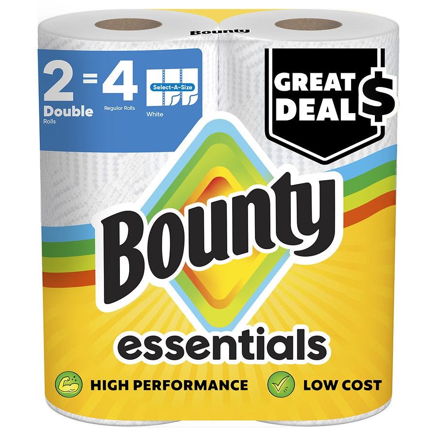 2 Bounty Essentials Paper Towel Packs