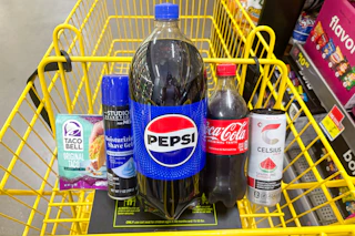 dollar general groceries in shopping cart