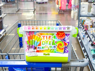 tie dye party tub in walmart cart
