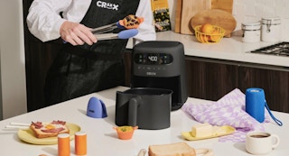 Crux 3-Quart Digital Air Fryer Kit With TurboCrisp on kitchen counter