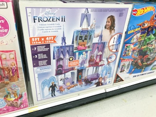 disney frozen ll castle on a target shelf