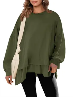 Womens Oversized Peplum Tunic