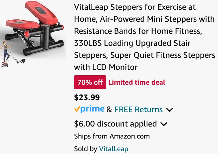 mini stepper cart ending in $23.99