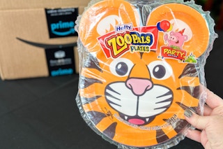 zoo plates in front of amazon box
