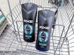 axe body washes in walgreens cart