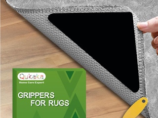 a rug with a rug gripper underneath 