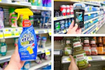 dollar general oxiclean, herdez, axe 3-photo collage