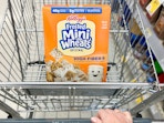 frosted mini-wheats cereal in a walgreens cart