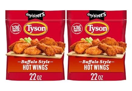 2 Tyson Any'tizers Hot Wings Bags
