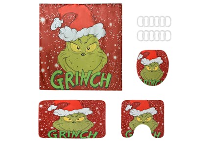 Grinch Shower Curtain Set