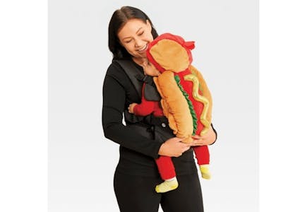 Hyde & EEK Boutique Baby Hot Dog Infant Carrier and Hat Costume