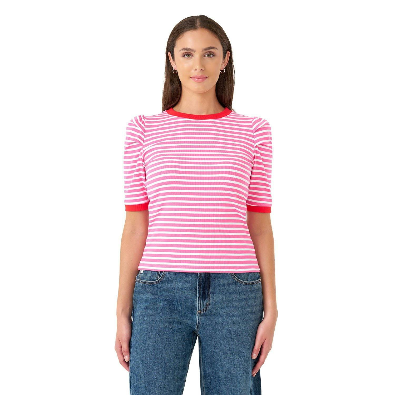 Rebecca Minkoff Women's Puff Sleeve Top