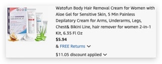 hair removal cream