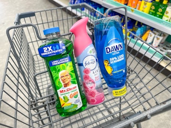 dawn febreze mr. clean in walgreens cart