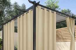 Get 4 Outdoor Curtain Panels for 50% Off on Amazon — Pay Just $19.99  card image