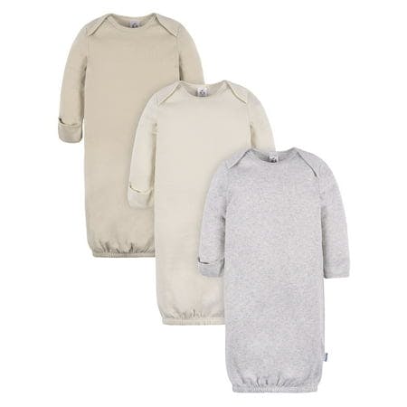 Gerber Baby Long Sleeve Gowns 3-Pack