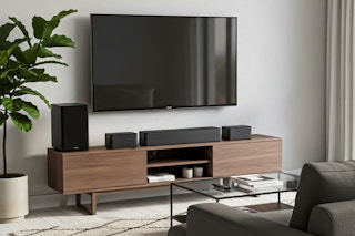 Lifestyle image of the ULTIMEA Surround System created by nanobanana AI