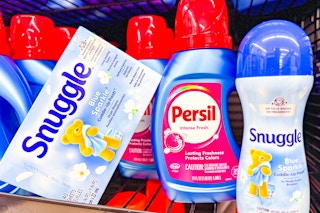 persil and snuggle products on store rack