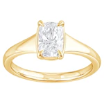 Elongated Cushion Cut Diamond Ring