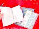 3 planners sitting in a target cart