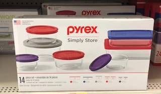 pyrex baking set on walmart shelf