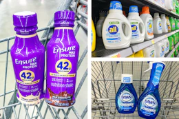 ensure, dawn, and all side by side walmart cash 10/27/26