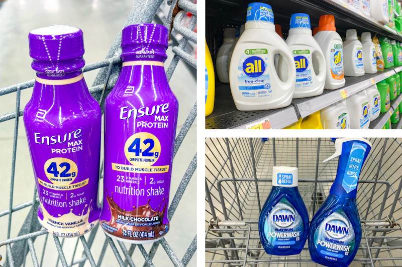 ensure, dawn, and all side by side walmart cash 10/27/26