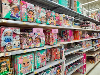 LOL Surprise toy area at Walmart