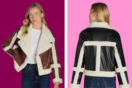 Bestselling Women’s Shearling-Lined Jacket, Now $13 at Walmart (Reg. $31) card image