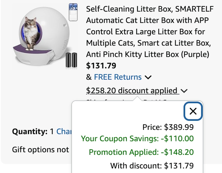 Cat litter box cart