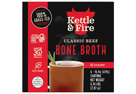 Kettle & Fire Beef Bone Broth 6-Pack
