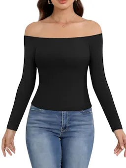Women's Off Shoulder Long Sleeve Top
