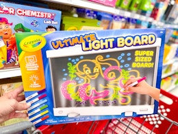 Crayola Ultimate Light Board in a Target aidsle