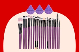 Makeup Brush and Powder Puff 23-Piece Set, Just $5 on Amazon card image