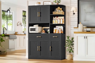 Lifestyle image of the Homfa Kitchen Pantry in a kitchen setting